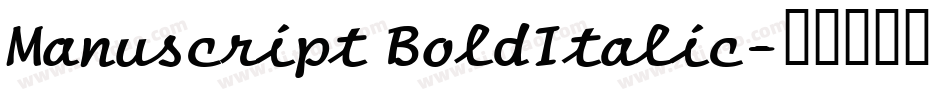 Manuscript BoldItalic字体转换